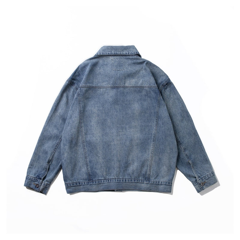 Unisex Jacket Vintage Denim Jacket Men's Business Shirt Jacket