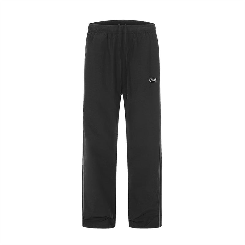 Men Sweatpants Side Striped Casual Pants Straight Wide Leg Pants Loose Track Sweatpants Trousers