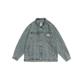 Unisex Jacket Denim Jacket Men and Women Couple Jacket Washed Top