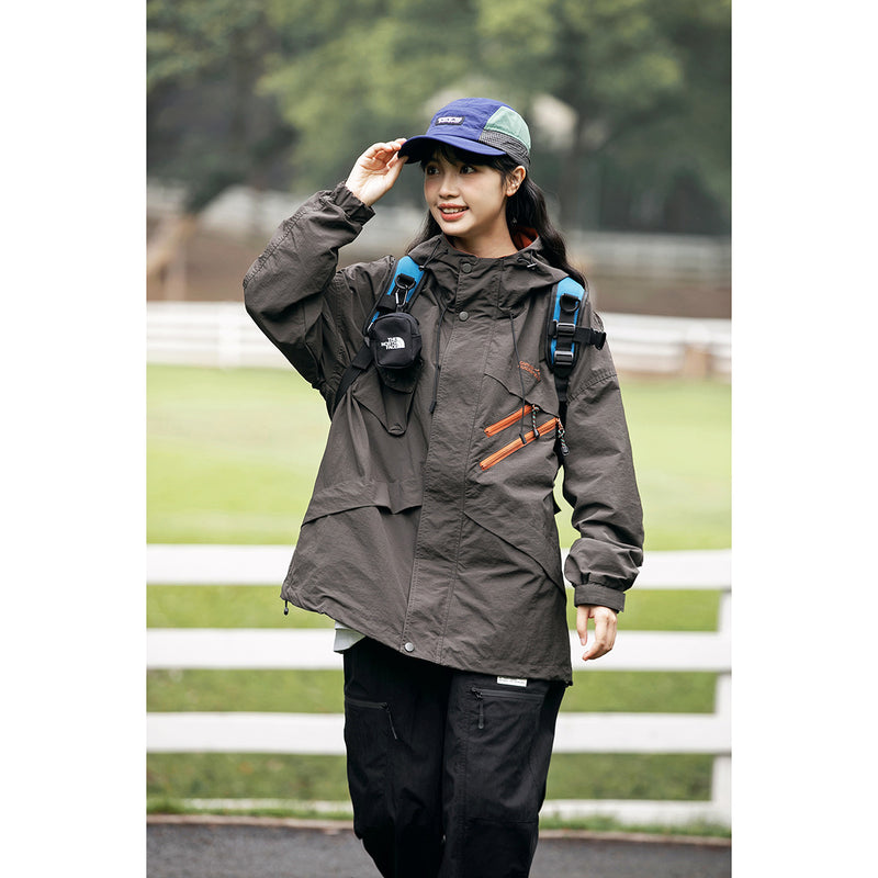Unisex Jacket Vintage Casual Hooded Jacket Coat for Men and Women Loose Jacket