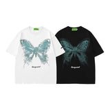Men T Shirt Summer Butterfly Graffiti Short Sleeve T-shirt