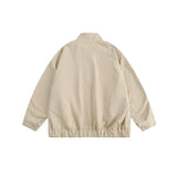 Unisex Jacket Vintage Baggy Coat Men's and Women's Stand Collar Jacket