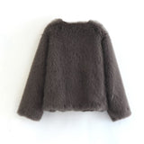 Women Jacket Autumn and Winter Faux Fur Jacket Coat