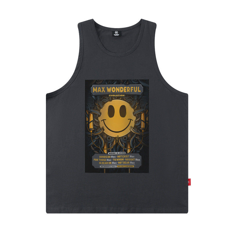 Men Vest Sleeveless T-shirt Oversize Couple Sports Vest