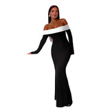 Women Dresses Long Sleeve Dress Fall Slim Fit Fishtail Dress