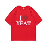 I Love Yeat Graphic Print T-shirt Summer Men Women Hip Hop