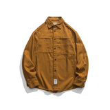 Unisex Shirts Autumn Placket Logo Casual Shirt