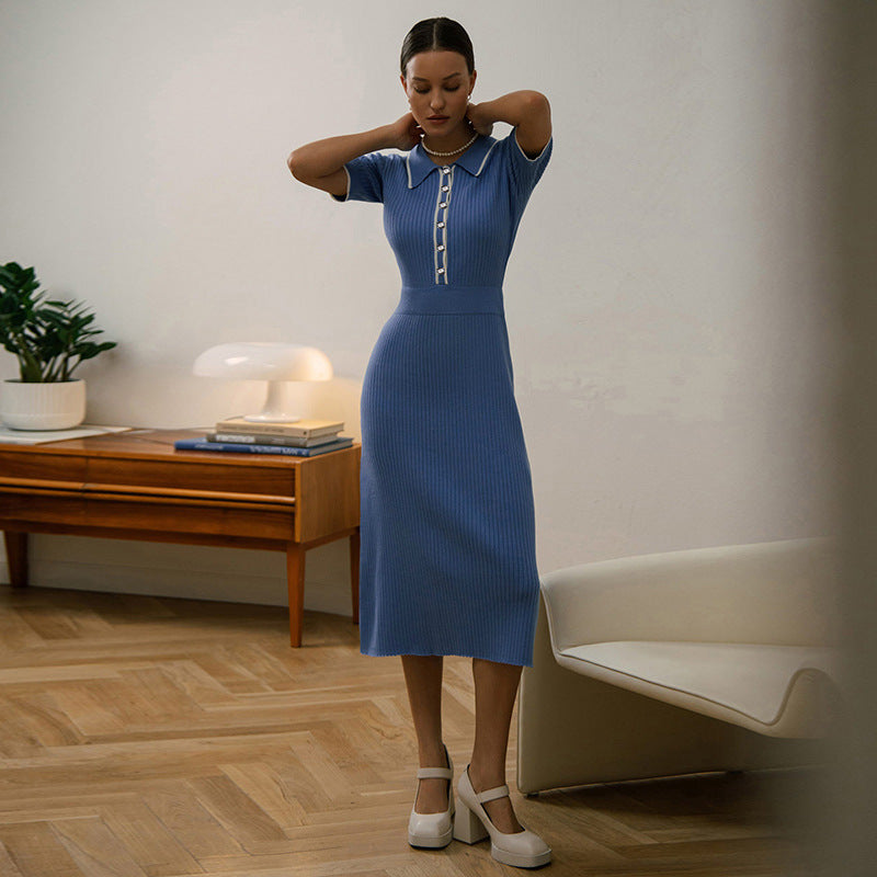 Women Dresses Summer Sexy Polo Collar Dress