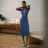 Women Dresses Summer Sexy Polo Collar Dress