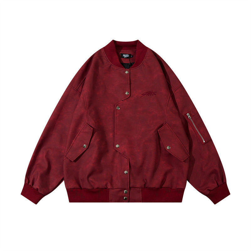 Men Jacket Coat Men's Loose Motorcycle Clothing Leather Jacket