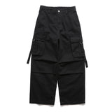 Men Sweatpants Casual Pants Men's Pleated Knee Solid Color Loose Trousers