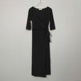 Women Dresses V-neck Lace-up Bowknot Half Sleeve Dress