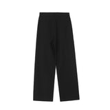 Men Sweatpants Pure Color Elastic Waist Casual Suit Pants Loose Straight Trousers