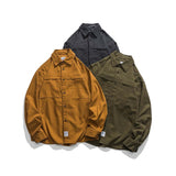 Unisex Shirts Autumn Placket Logo Casual Shirt