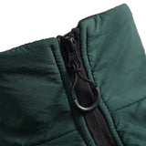 Unisex Winter Cotton Coat Retro Warm Thickening Stand Collar Color Matching Polar Fleece Jacket Cotton-Padded Jacket