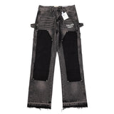Gallery Dept Jeans Contrast Splicing Straight Denim Trousers