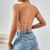 Women's Party Tops Backless Sexy Strap Short Top