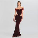 Women Dresses Sexy Velvet Dress Long Dress (Zns0409)