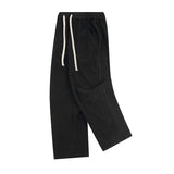 Men Sweatpants Casual Trousers Men's Loose Solid Color Straight Long Pants Wide Leg Track Pants