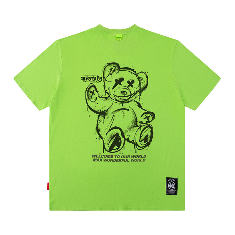 Men T Shirt Bear Oversize Couple Short Sleeve T-shirt