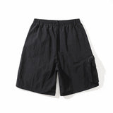 Men Shorts Vintage Zipper Multi-Pocket Cargo Pants Loose Casual Summer Shorts