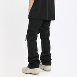 Men Jeans Straight Cargo Jeans Loose Straight-Leg Wide-Leg Pants