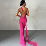 Women Dresses Summer Sexy Backless Sheath Slim-Fit Evening Dress Dress (Bla0420)