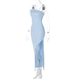 Women Dresses Autumn Sexy Slim Fit Slit Sling Dress