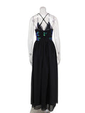 Women's Evening Gown Sexy Backless Spaghetti Straps Sequins Dress Gown