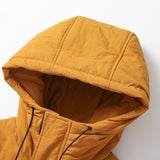 Unisex Winter Cotton Coat Winter Three-Dimensional Hooded Cotton-Padded Coat Retro Loose Cotton Coat