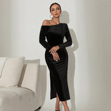 Women Dress Strapless Sexy Slim Fit Hip-Wrapped Dress Dress