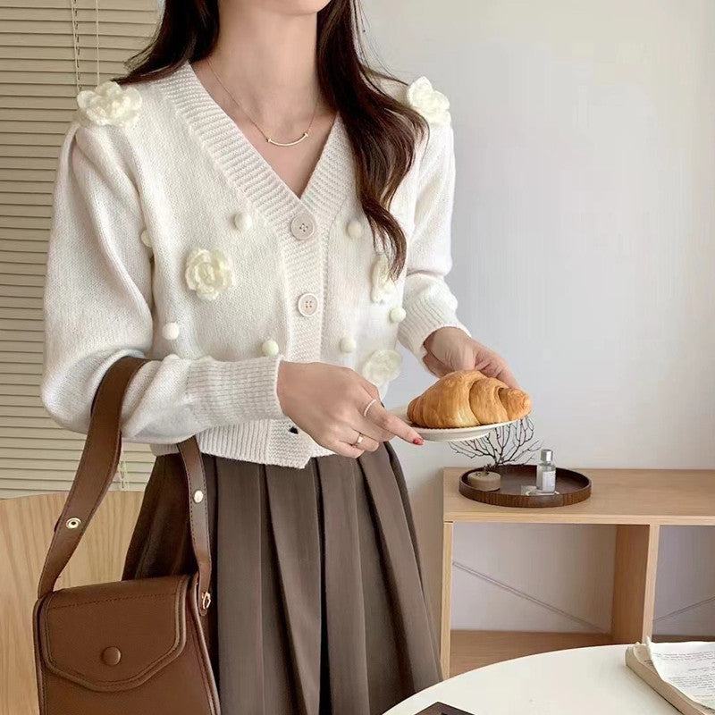 Women Knitwear Autumn and Winter V-neck Sweaters Cardigan