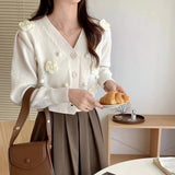 Women Knitwear Autumn and Winter V-neck Sweaters Cardigan