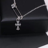 Chrome Hearts Necklace Vintage Cross Small Pin Male and Female Collarbone Chain