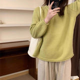 Women Knitwear Autumn and Winter round Neck Knitwear Loose Sweater