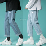 Men Jeans Summer Loose Summer Hip Hop Straight-Leg Pants Pants