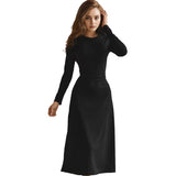 Women Dress Black Slim Fit Dress