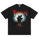 Mens Vintage Rock Band T-Shirt MEGADETH TRIVIUM High Street, Summer, Short Sleeve T-Shirt, Men's Top