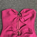 Women's Evening Dress Hollow-out Tight Bandage One-Piece Dress Banquet Dress
