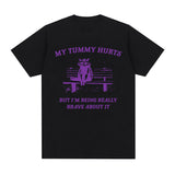 My Tummy Hurts Raccoon Funny Meme Graphic T Shirts for Men