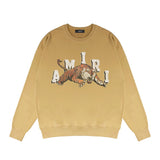 Amiri Long Sleeved Shirt Fashion Brand Crew Sweatshirts round Neck Sweater