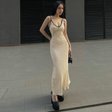 Women Dresses Summer Sexy V-neck Backless Sling Dress
