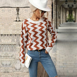 Women Knitted Sweater Autumn and Winter Leisure Loose-Fitting Long Sleeve Sweater