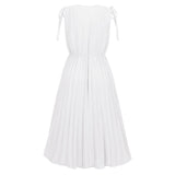 Women Date Dress Summer Pleated Skirt Dress plus Size