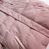 Unisex Winter Cotton Coat Gradient Hooded Cotton-Padded Coat Embroidered Cotton-Padded Coat