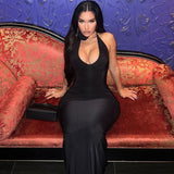 Women Dresses Spring Sexy V-neck Backless Dress