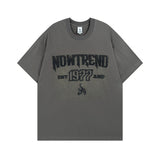 Men T Shirt Vintage Abstract Oil Painting Printed Short Sleeve T-shirt