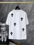 Chh Chrome Hearts T Shirts Pocket Handmade Button Casual Short Sleeve T-Shirt