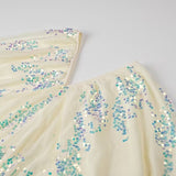 Women Dresses Summer Batwing Sleeve V-neck Long Dress (Xds0414)