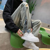 Men Jeans Spring/Summer Loose Split Retro Pants